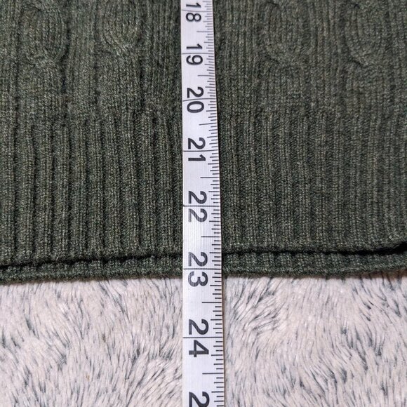 Brooks Brooks 100% Italian Cashmere Sweater Green Knit Small - Picture 5 of 5